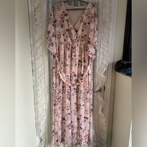 Baltic Born Floral Maxi Dress - Pink and Red